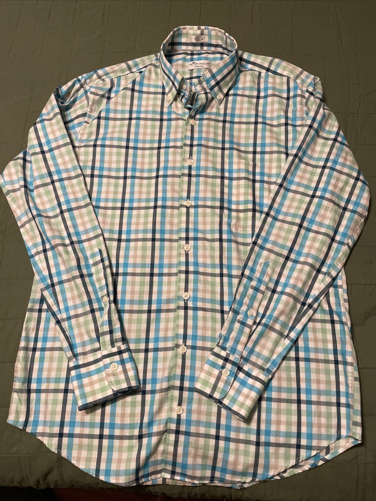 Peter Millar (2)  Medium Plaid Button Down Long S… - image 2