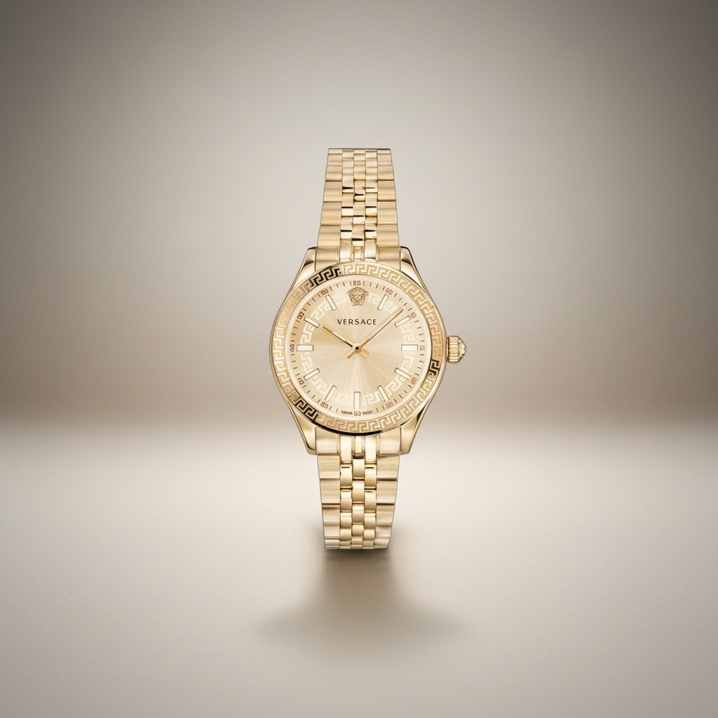 Versace Hellenyium Swiss Quartz Gold Bracelet Women's Watch, 36mm