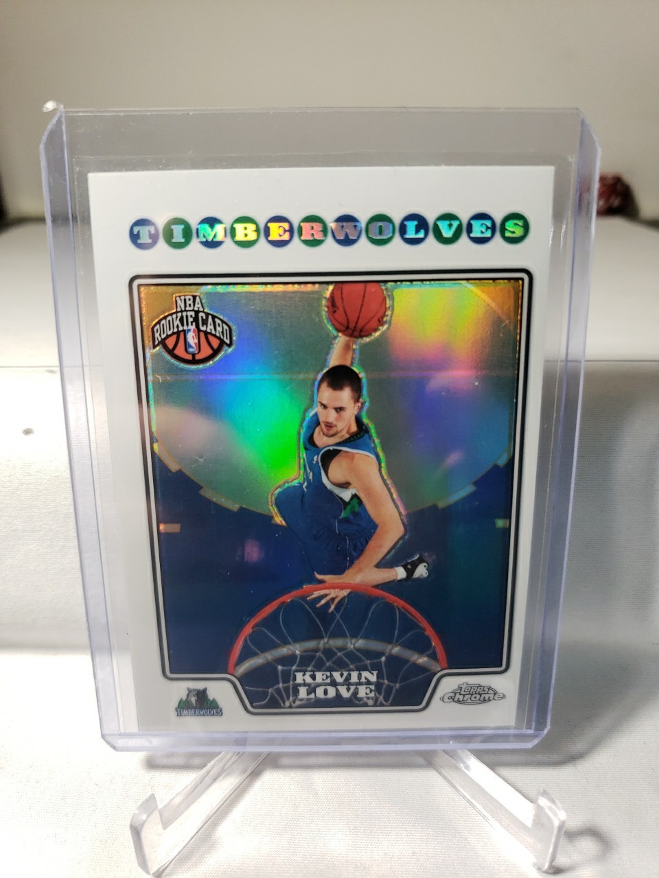 2008 TOPPS CHROME ROOKIE REFRACTOR KEVIN LOVE NO. 185 *TIMBERWOLVES*