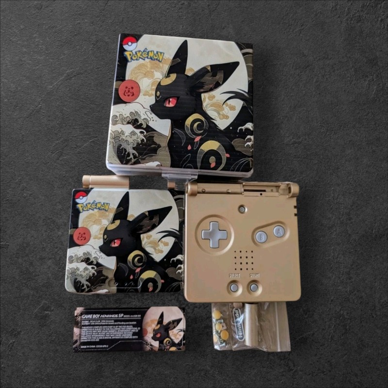 Nintendo Game Boy Advance SP Pokémon Umbreon Shell And Custom Box