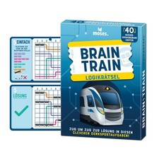 Brain Train Logikr&auml;tsel: 40 Karten + Stift Denksport 3 Stufen unterwegs