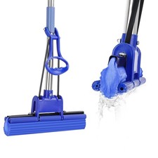 Sponge Mop Super Absorbent Squeeze Cleaning Floor Telescopic Handle Plus 1 Head