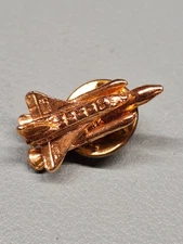 Vintage Small Gold Tone NASA Space Shuttle Lapel Pin