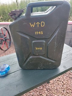 WW2 War Department Issue Green Jerry Fuel Can Dated 1945 Original