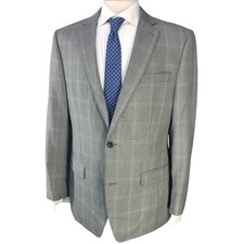 Michael Kors Silver Label Mens Size 42L Sport Coat Jacket Blazer Gray Windowpane