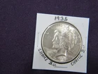1935 Peace dollar in choice B.U. condition