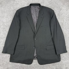 Oak Hill Blazer Men  s 54L Charcoal Windowpane Plaid Perfect Fit Sport Coat