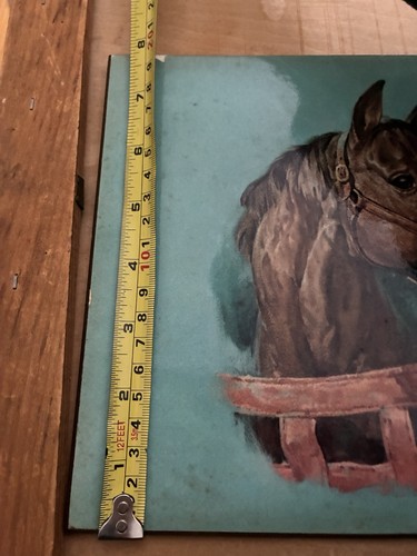 Vintage Donald Art Co 1960s Horse Plaque Wall Hanging 10 X8 Inches With Hardware - 第 2/8 張圖片