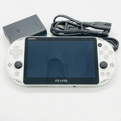 PS Vita PCH-2000 Glacier White Slim Console Very Good w/ Genuine Sony JP Charger