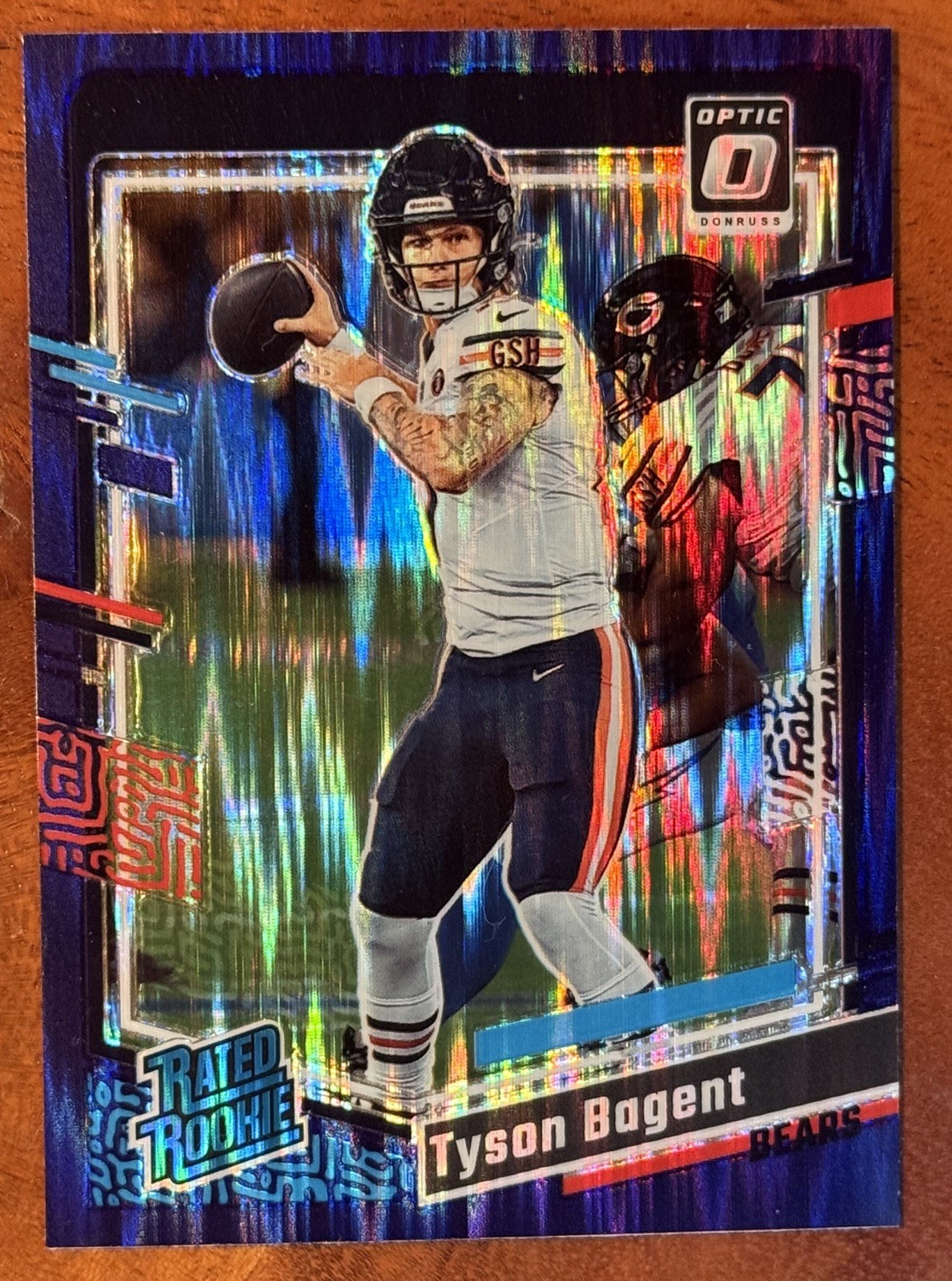 2023 Panini Donruss Optic - Rated Rookie Tyson Bagent #216 Purple Shock Prizm