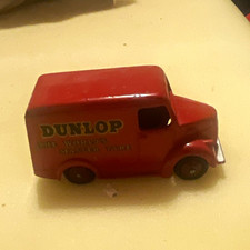 Dunlop Red Diecast Advertising Specimen Delivery Van Truck Model