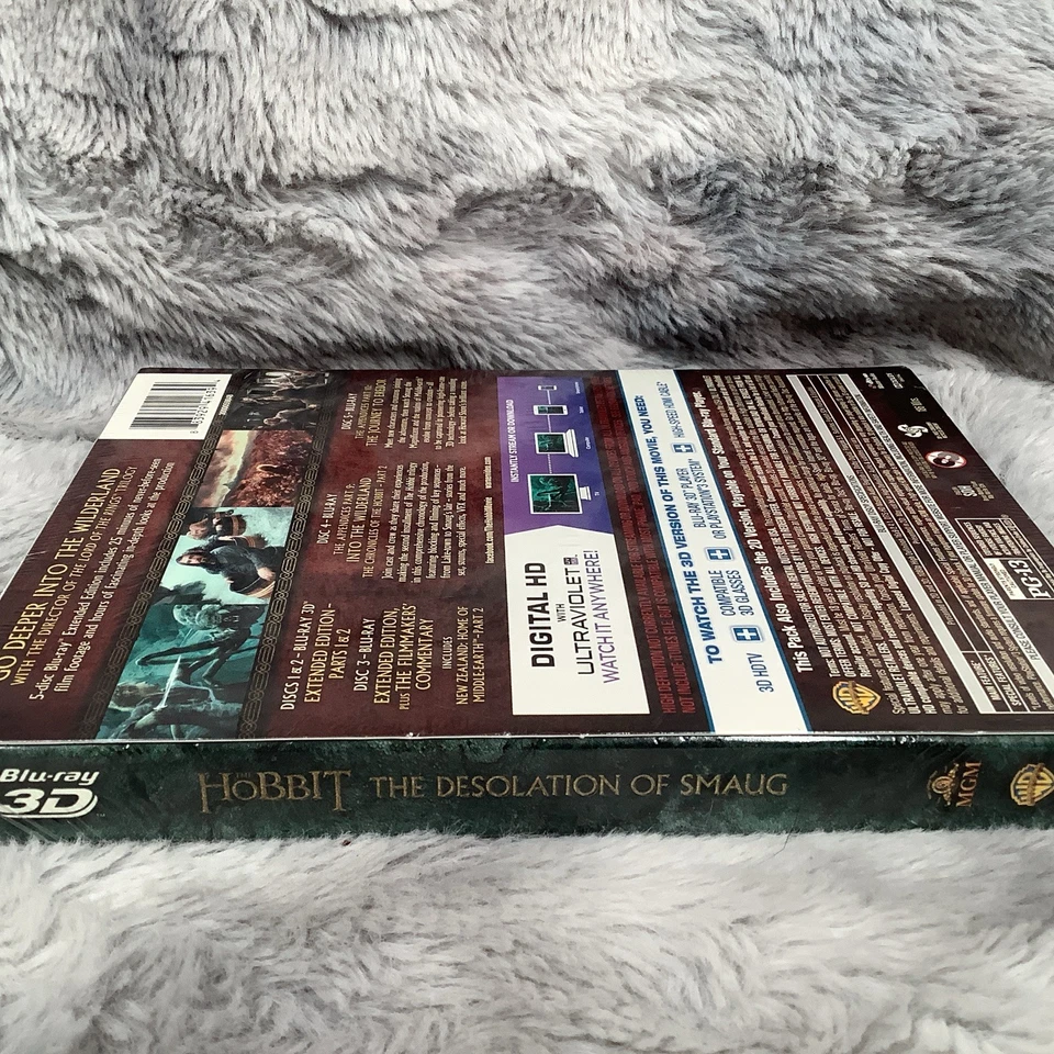NIB The Hobbit: The Desolation of Smaug Extended Edition + 3D Blu-Ray Lenticular - Image 4 of 4