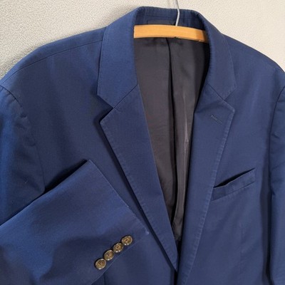 J Crew Ludlow Blazer Mens 42R Navy Larusmiani Italy Cotton Sport Coat Jacket
