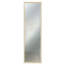 Specchio da parete moderno 34x114 cm cornice OPTICAL Legno naturale sottile