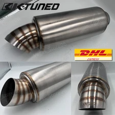 K-Tuned Turndown Muffler 304 Stainless Steel Brushed Finishing In 3 " Out 3.5"