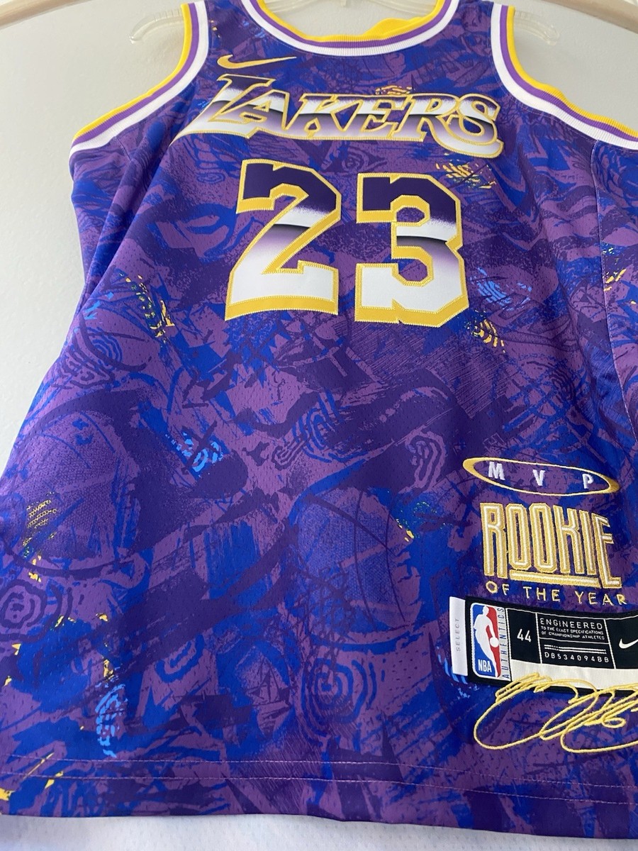 Nike Mens M Lebron James Lakers Jersey King LBJ MVP Rookie
