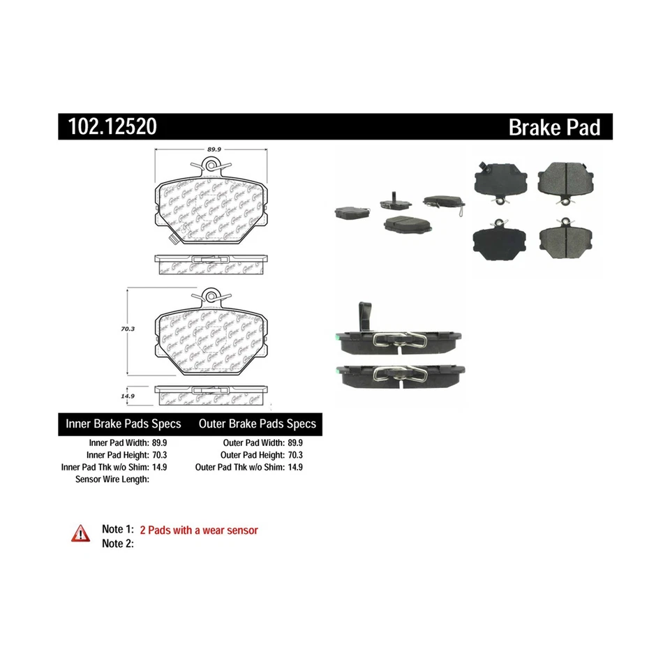 Front Disc Brake Pad Set Disc Brake Rotor fits 2004-2005 Smart Roadster - Image 2 of 4