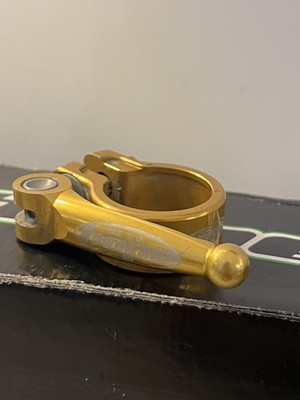 Hope 31,8mm Sattelklemme Gold Retro Sattelstütze 31,8 QR Schnellspanner
