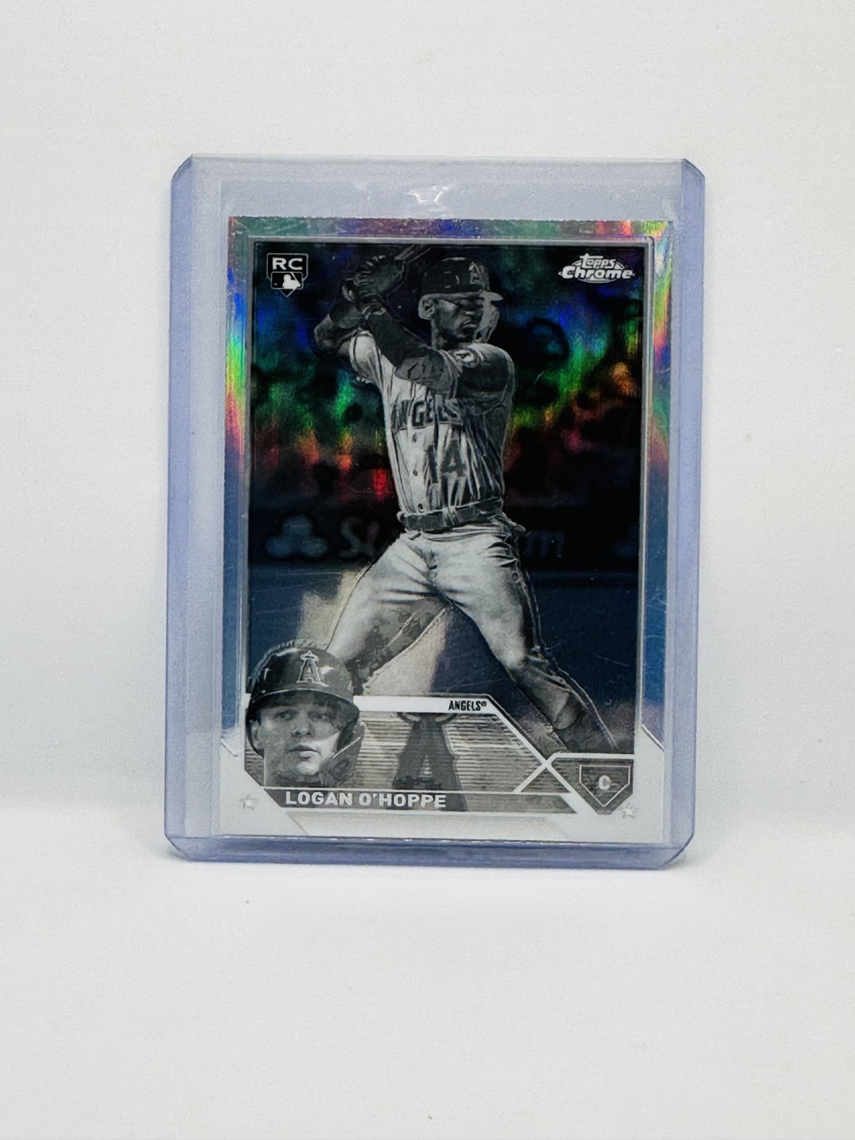 2023 Topps Chrome Negative Refractor Logan O'Hoppe RC Rookie #188