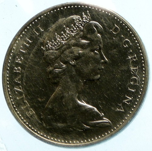 1965 CANADA Regno Unito regina Elisabetta II CASTORO vecchia moneta da 5 centesimi i104085 - Foto 2 di 3