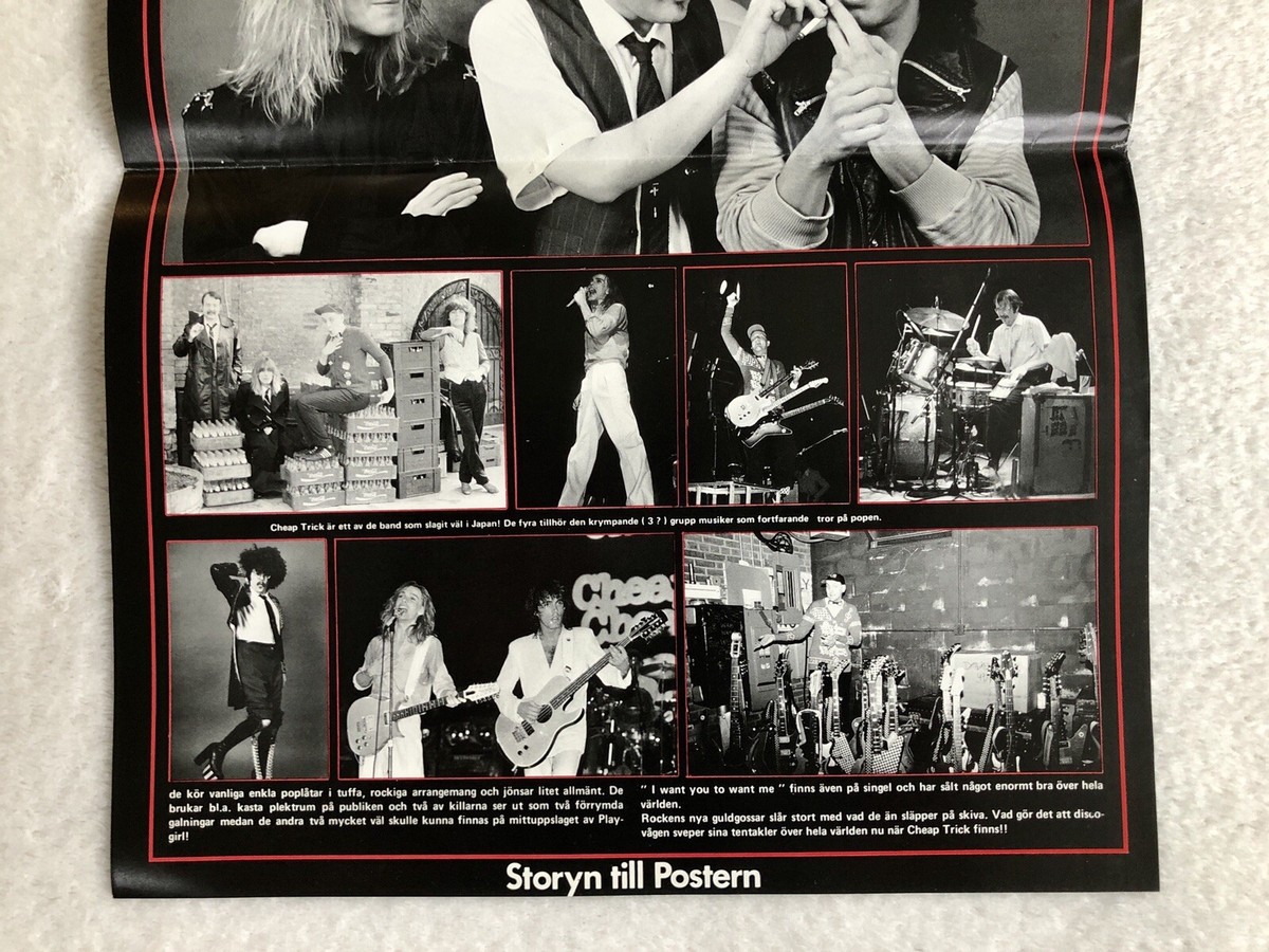 1979 CHEAP TRICK ZANDER NIELSEN Swedish Poster Music
