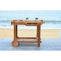 Safavieh Orland Teak Finish Brown Acacia Wood Tea Trolly on sale Safavieh Orland Teak Finish Brown Acacia Wood Tea Trolly on sale