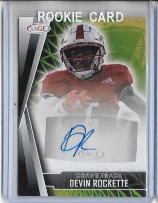 Devin Rockette Green Bay Packers 2022 SAGE Drafts Football Rookie Auto #A-DR4