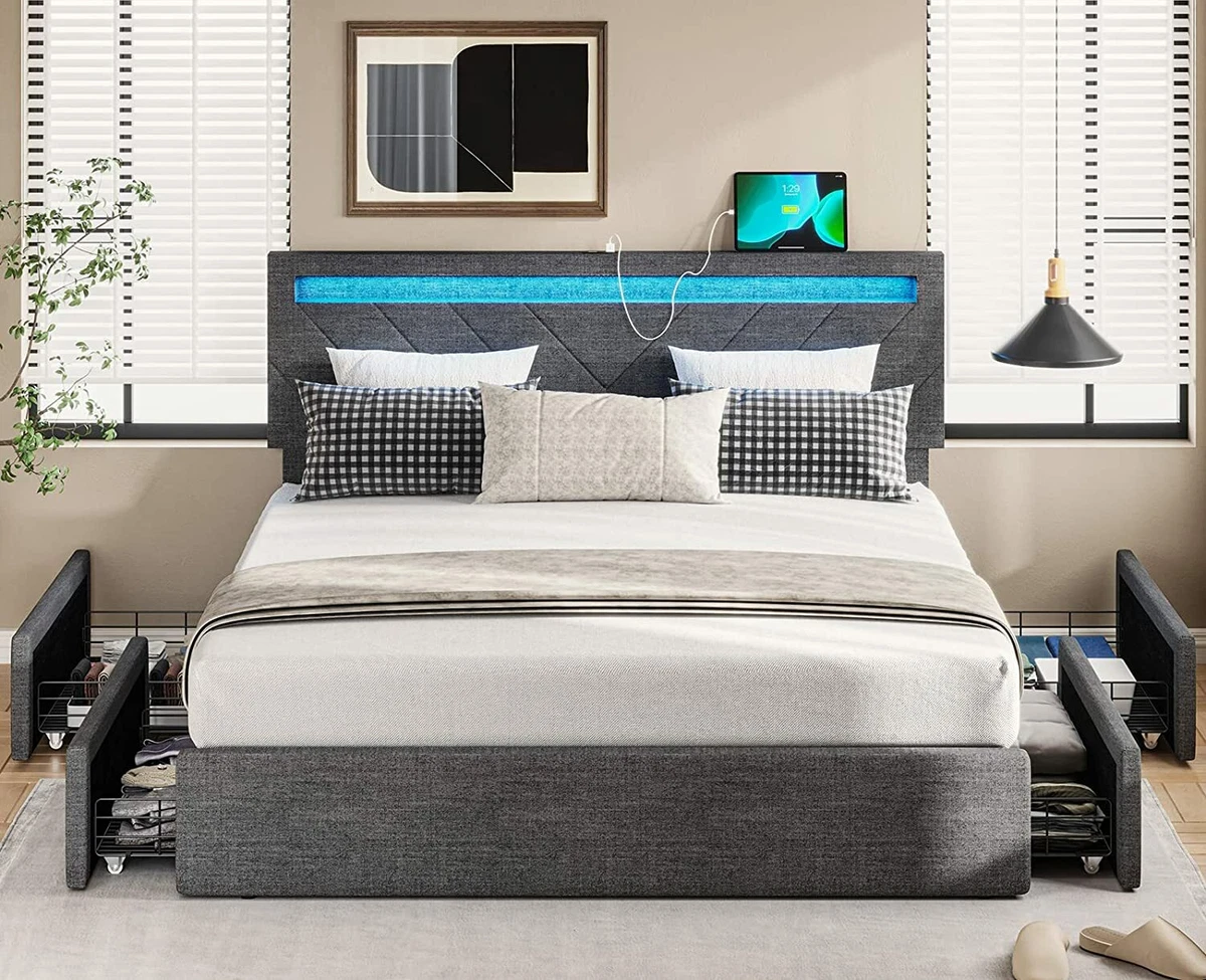 Queen size 2024 bed ebay