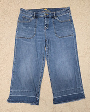 Tommy Bahama Women  s Cropped Boyfriend Blue Denim Jeans- Size 34x21