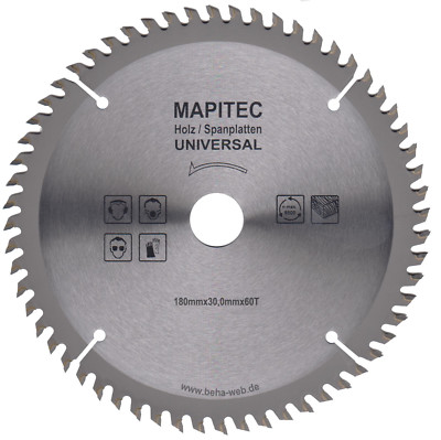 HM Sägeblatt Universal Hand Kreissägeblatt Ø 180 für Holz / Spanplatten