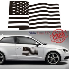 33.5 X 19.5 Waving American Usa Flag Sticker Decal For Car Truck Suv Hood Door
