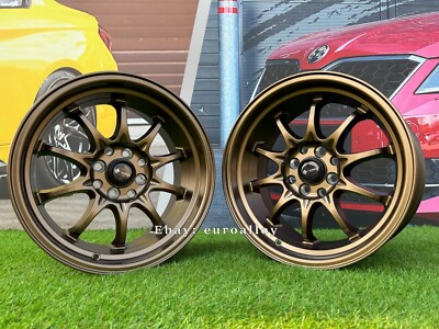 4 x 16 Inch 4x100/4x114.3 VORS TR03 Style Bronze Wheels: Fits For
