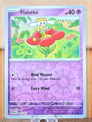 Pokémon TCG: Flabebe - 086/167 - Reverse Holo - Twilight Masquerade - NM