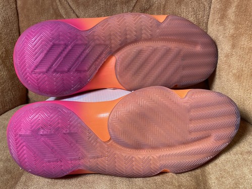 Adidas Harden B/E 3 J Youth Size 6.5 Basketball Shoes EF3593 White Gray Orange - Picture 6 of 7