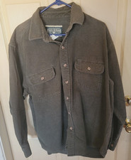 Field Stream Heavy 100 Cotton Green Flannel Long Sleeve Shirt Men's Large