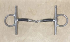 Metalab FG Clinician Full Cheek Pinchless Snaffle with Rubber Covered Bars - 6"