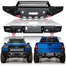 Vijay Steel Black Frontrear Bumper Fits 2019-2023 Ford Ranger Wled Lights