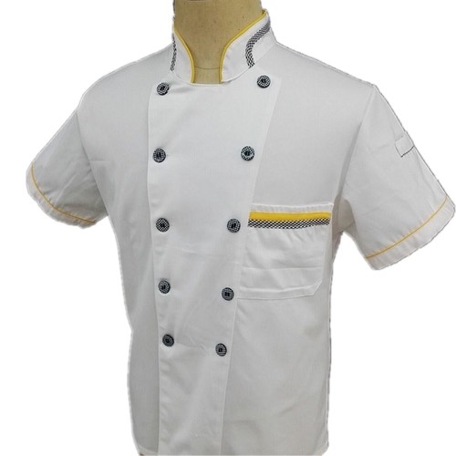 Mens Chef Jacket Coat Uniform Kitchen Short Sleeve Cooking Work Hotel Tops Chef - Picture 55 of 138