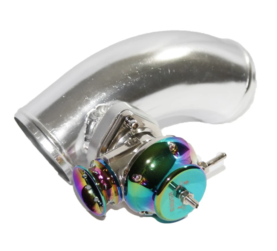 Universal RAINBOW Billet Anodized TypeRS Turbo BOV Blow off Valve+45Deg 2.8"Pipe - Image 2 of 4