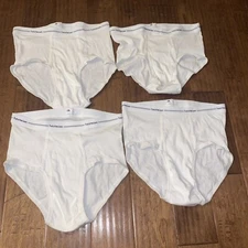 Fruit Of The Loom vintage white brief Size Large Lot of 4