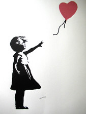 BANKSY: Bella litografia Banksy 50x70cm LIMITATA A xx/600