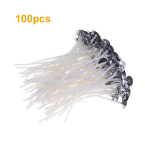 100pcs candle wicks cotton core pre waxed with sustainers for candle makingWP4 