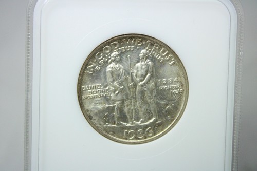 1936-D Boone Comm. Half Dollar 50C NGC MS65 Green CAC Old Fatty Holder #3004 - Picture 4 of 4