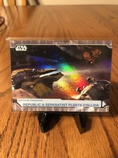 2021 Topps Star Wars Battle Plans Foil #21 Republic & Separatist Fleets Collide 