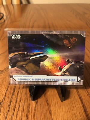 2021 Topps Star Wars Battle Plans Foil #21 Republic & Separatist Fleets Collide 