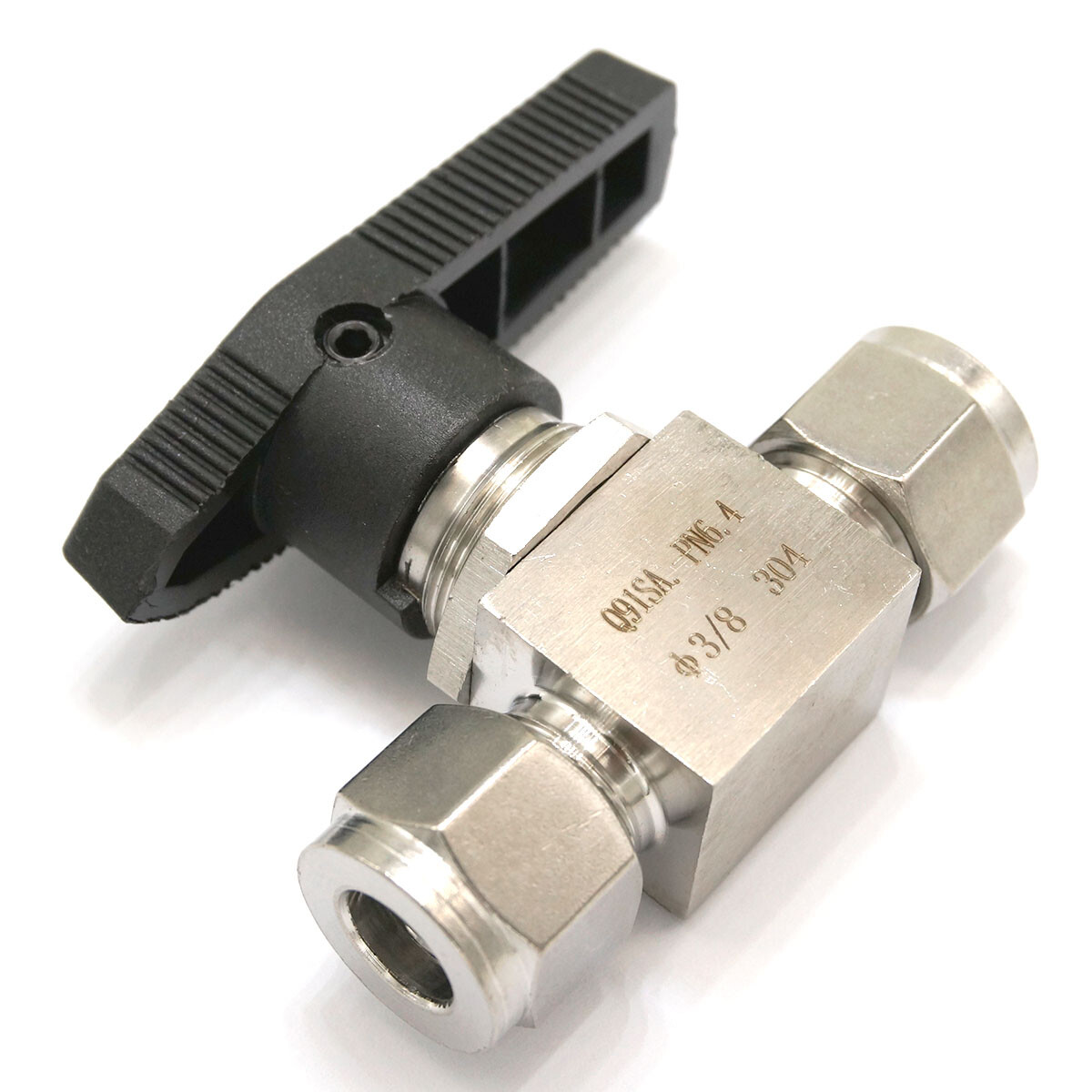 Fit 1/8" O/D Tube 304 Stainless Steel Compression Ball Valve Gate - Foto 6