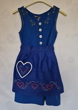 DRESS VINTAGE HANDMADE TRACHTEN OKTOBERFEST DIRNDL TYROL GIRL SIZE US 4 EU 104