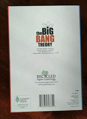 Big Bang Theory Birthday card Sheldon Leonard funny recycled made USA + Envelope - Picture 2 of 5