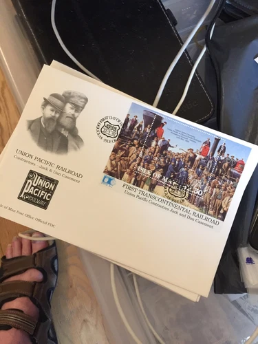 ISLE OF MAN FIRST DAY COVER 1992 UNION PACIFIC RAILROAD M/SHEET FDC UNADDRESSED