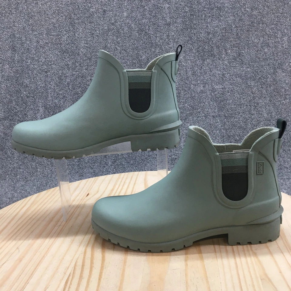 Keds Waterproof Boots Womens 10 Rowan Rain Green Rubber Pull On WF65350 - Image 2 of 4